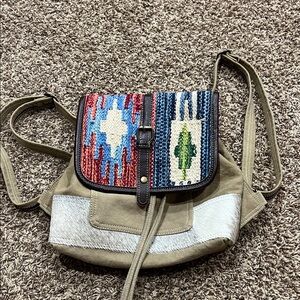 Myra bag canvas leather fur backpack